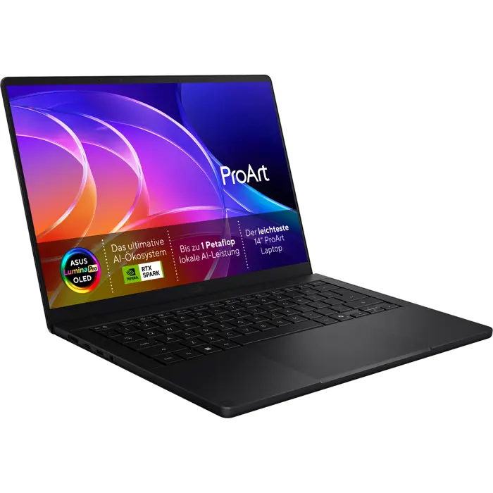 Asus ProArt P14 (H7407BA-SM044W) (black, NVIDIA RTX Spark N1X, NVIDIA Blackwell RTX 6144-Core GPU, 32 GB LPDDR5X, 1 TB (1 TB SSD), Windows 11 Home) - German - DE Layout