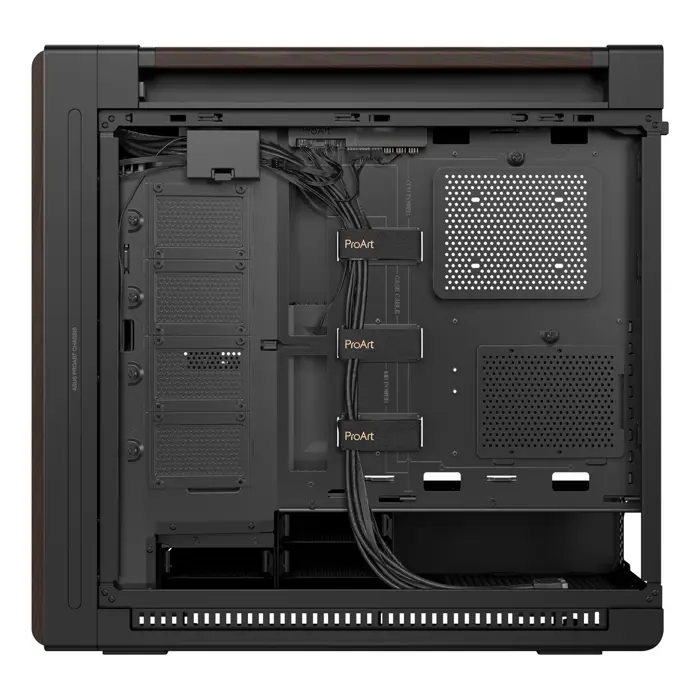 ASUS ProArt PA602 Wood Edition Modern Black - Metal Panel Midi Tower Black, Wood