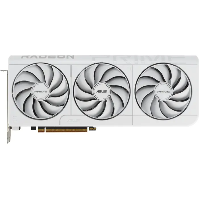 ASUS Radeon RX 9070 XT PRIME WHITE OC Edition, graphics card white, RDNA4, GDDR6, 3x DisplayPort, 1x HDMI 2.1