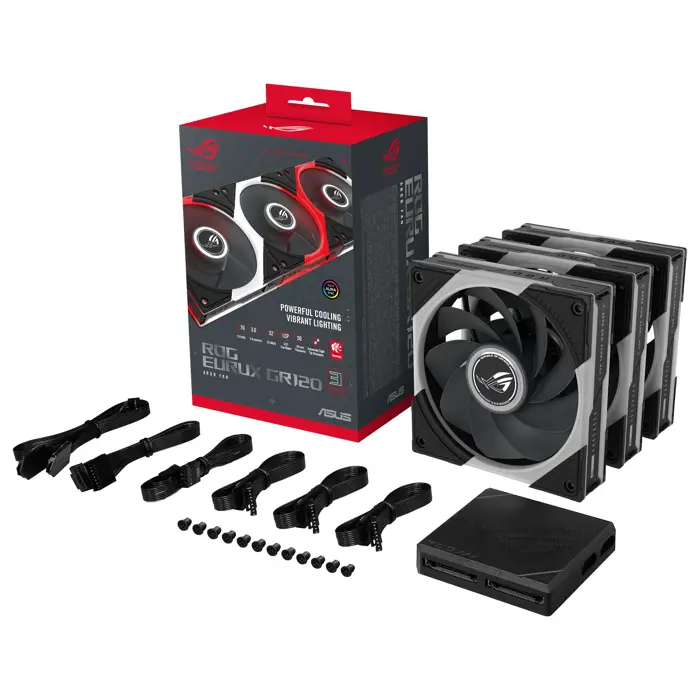 Asus ROG Eurux GR120 ARGB (black, reverse, pack of 3, 122 mm)