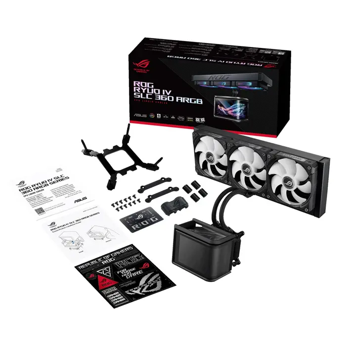 ASUS ROG Ryuo IV SLC 360 ARGB Processor All-in-one liquid cooler 12 cm Black