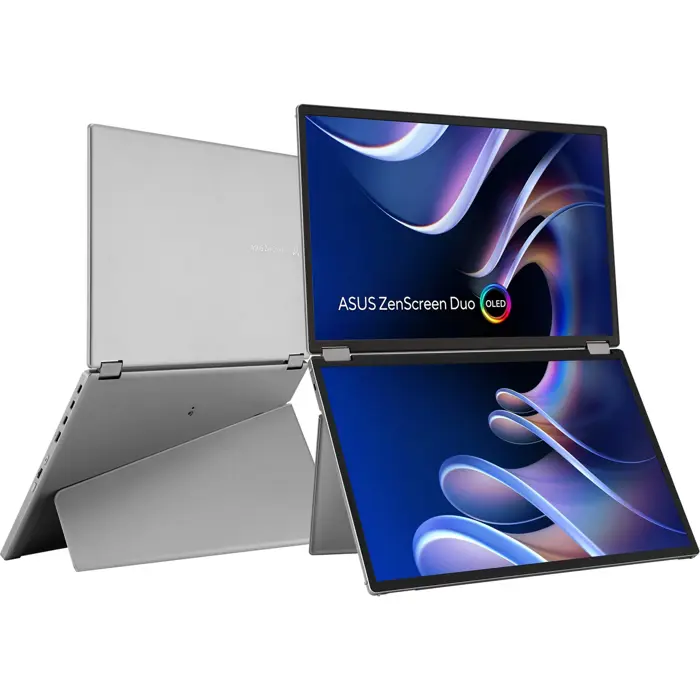 Asus ZenScreen Duo OLED MQ149CD (53.3 cm (21 inches), silver, 2xFullHD, foldable, dual USB-C, mini-HDMI)