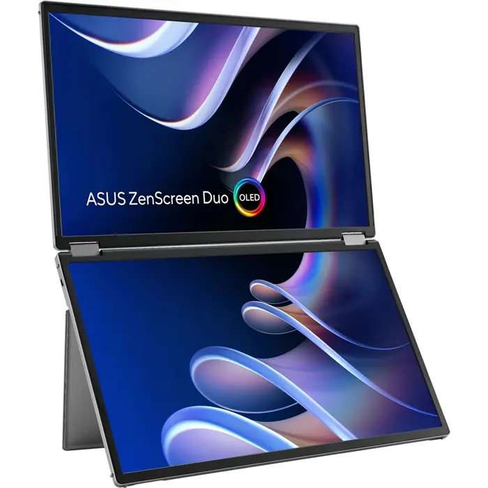 Asus ZenScreen Duo OLED MQ149CD (53.3 cm (21 inches), silver, 2xFullHD, foldable, dual USB-C, mini-HDMI)