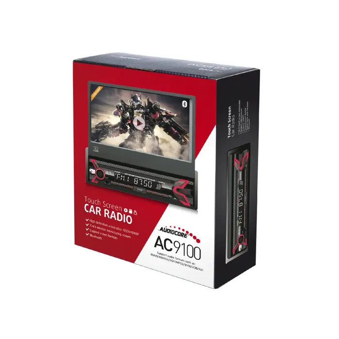 Audiocore AC9100 radio Car Digital Black, Red