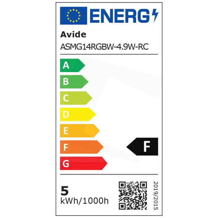 Avide Pametna sijalica, LED 4.9W, E14, RGB+W, 2700K, daljinski - Smart LED Mini Globe 4.9W