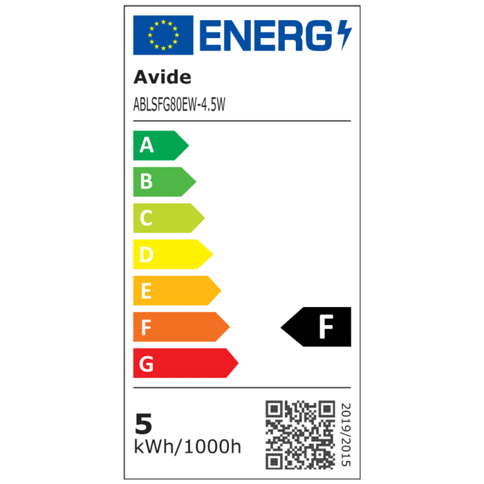 Avide Žarulja,LED,4.5W,E14,2700K,230V AC,topla bijela svjetlost - Soft Filament G80 4.5W E27