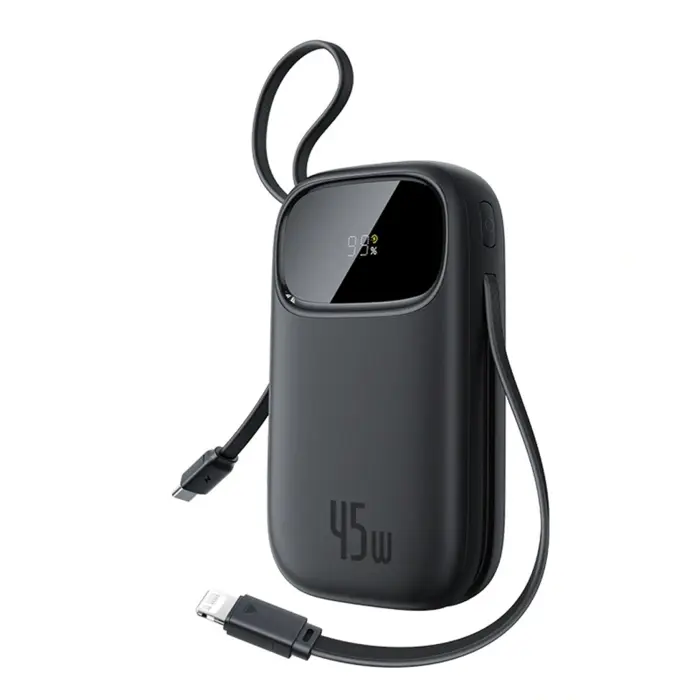 Baseus EnerFill FC31 Powerbank with display with USB-C and Lightning cables 45W Black