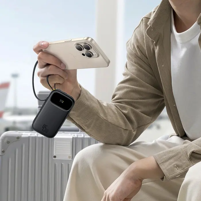Baseus EnerFill FC31 Powerbank with display with USB-C and Lightning cables 45W Black