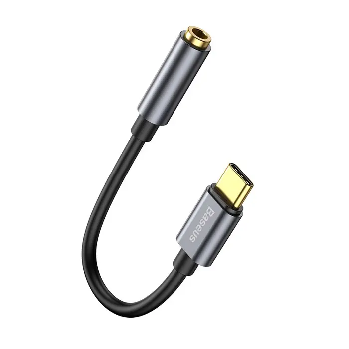 Baseus L54 mobile phone cable Black, Grey USB C 3.5mm