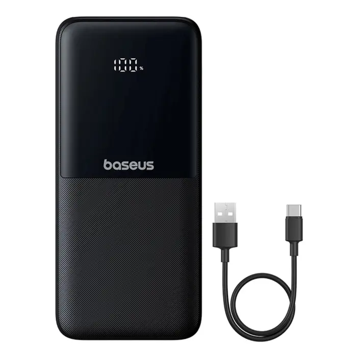 Baseus Lipow Powerbank with dual built-in cable and display 10000mAh 22.5W Black