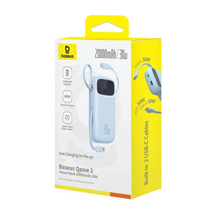 BASEUS POWERBANK QPOW2 20000MAH 30W (BLUE)
