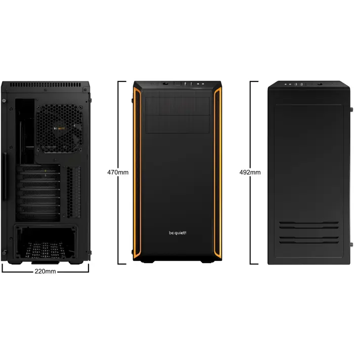 be quiet! PURE BASE 600 Window - black/orange