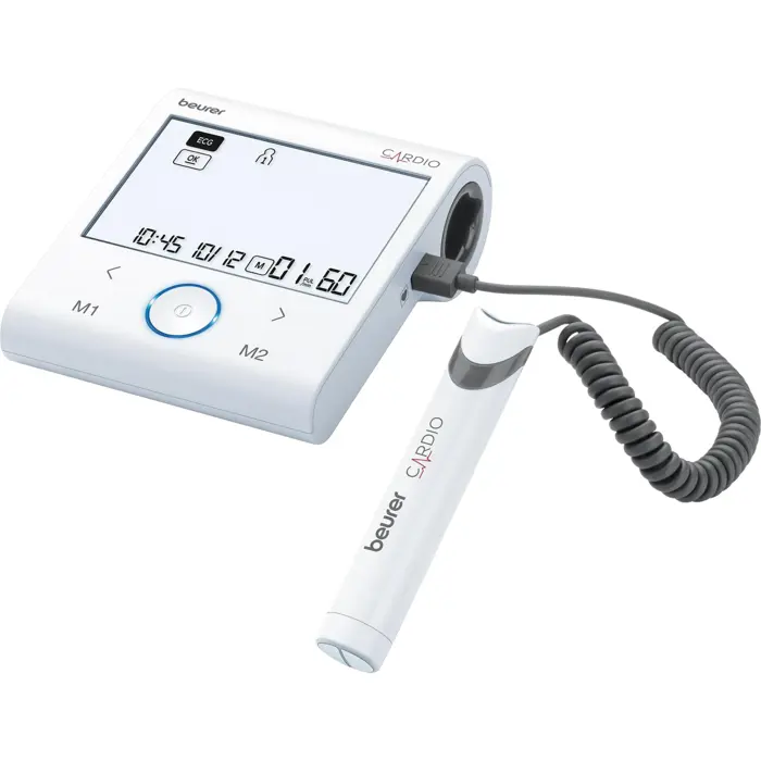 Beurer BM 96 Cardio with ECG function, blood pressure monitor (white/grey)