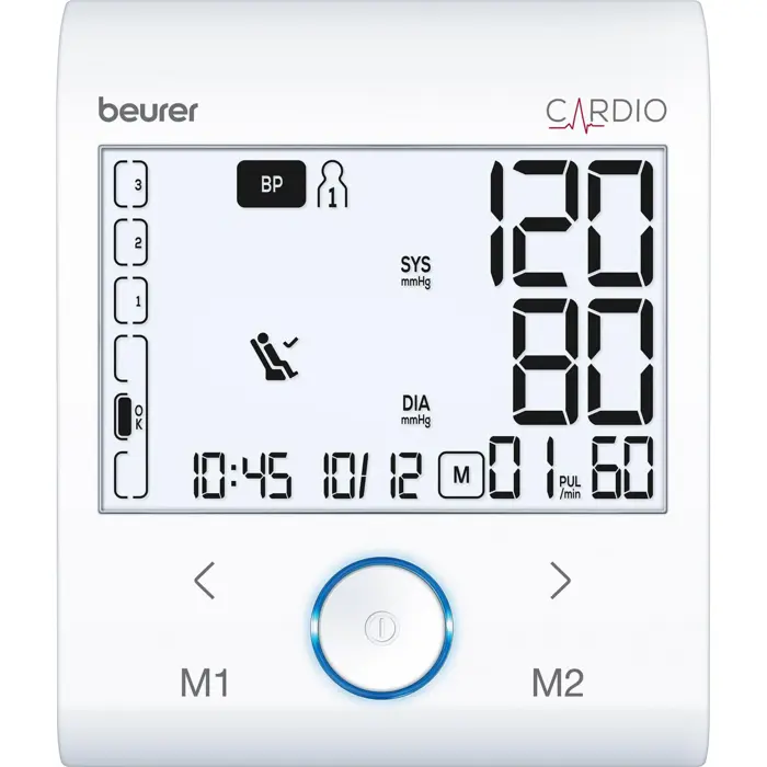 Beurer BM 96 Cardio with ECG function, blood pressure monitor (white/grey)