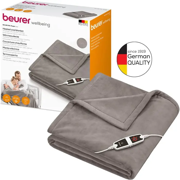 Beurer HD 150 XXL Cosy, electric blanket (taupe/brown, 150 x 200 cm)