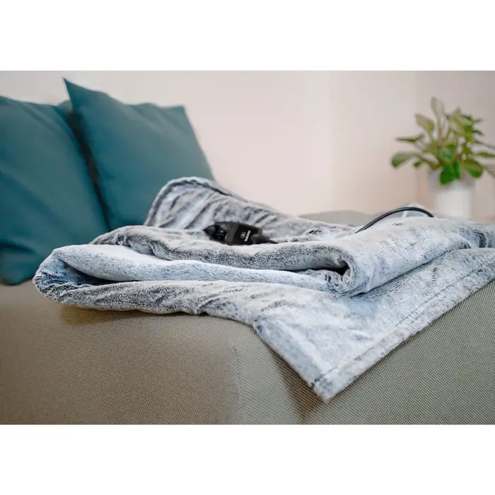 Beurer HD 75 Nordic Gray Green Planet Heated Blanket (Grey, 180 x 130 cm)