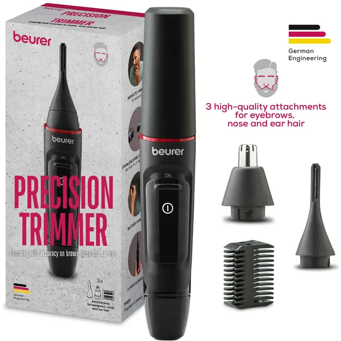 Beurer MN3X precision trimmer, nose/ear hair trimmer (black)