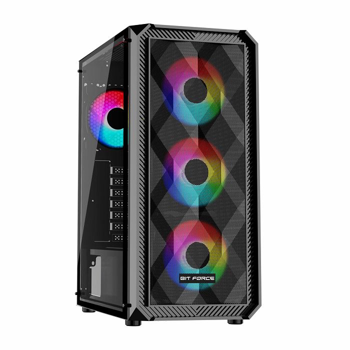 BIT FORCE Mid Tower Spectrum LED Gaming PC kućište PALADIN CF-4