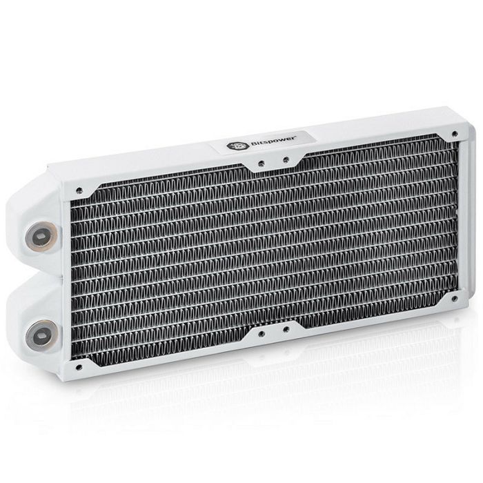 Bitspower Tarasque II Radiator 240mm - white BPTAN-NLS240-F2PB-WH