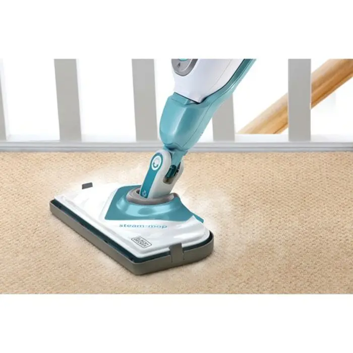 Black & Decker BHSM166DSM steam cleaner Steam mop 0.5 L 1600 W Aqua colour, White