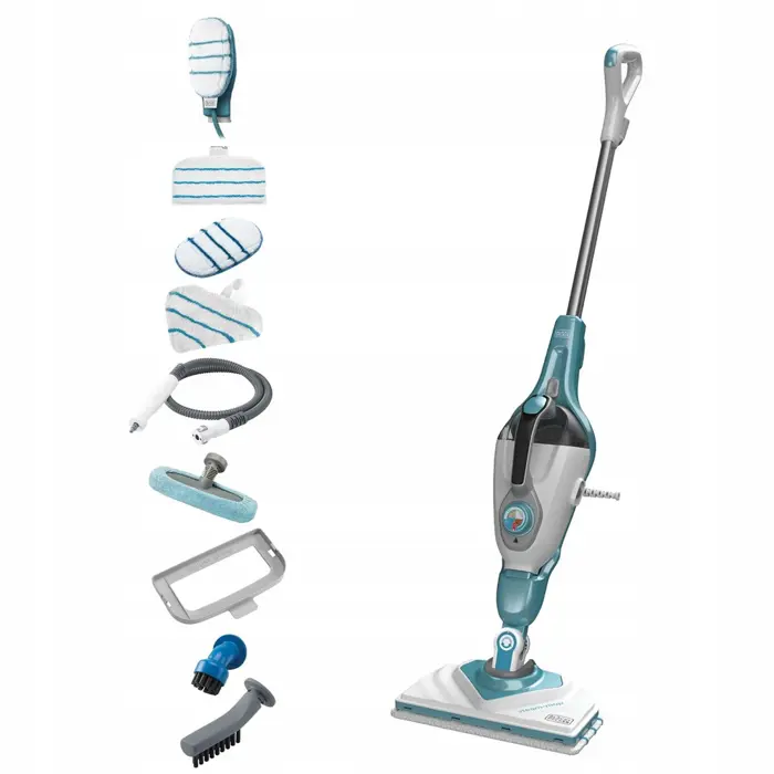 Black & Decker BHSM166DSM steam cleaner Steam mop 0.5 L 1600 W Aqua colour, White