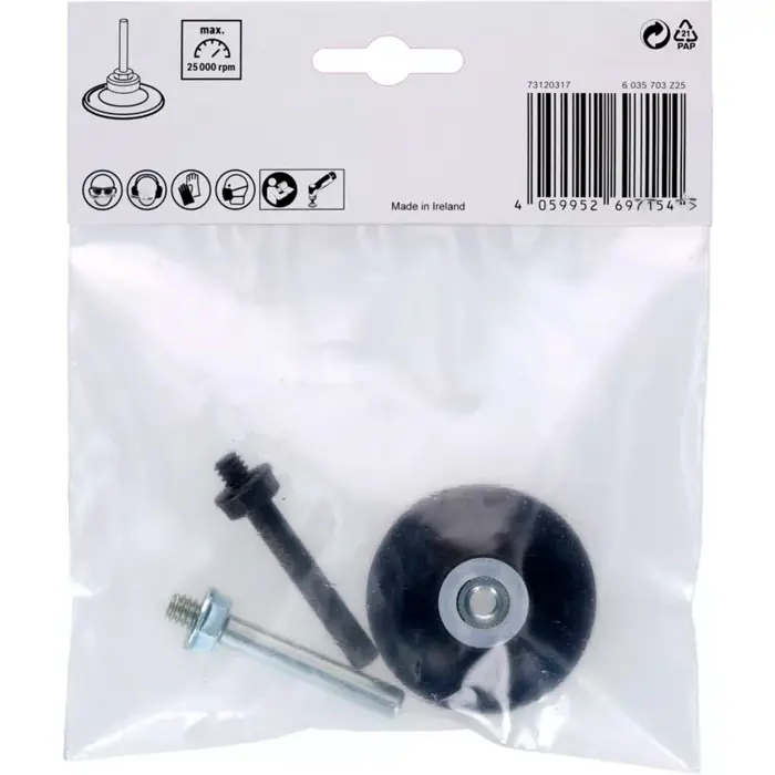 Bosch backing pad 50mm with R-type holder, sanding pad (black, Quick Lock, for GWG 12V-50 S Professional)