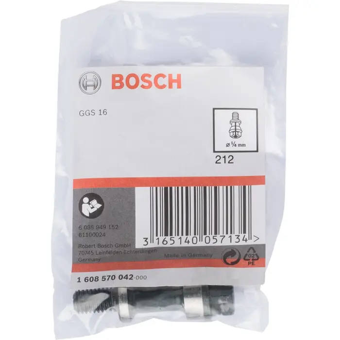 Bosch collet 1/4" (with clamping nut)