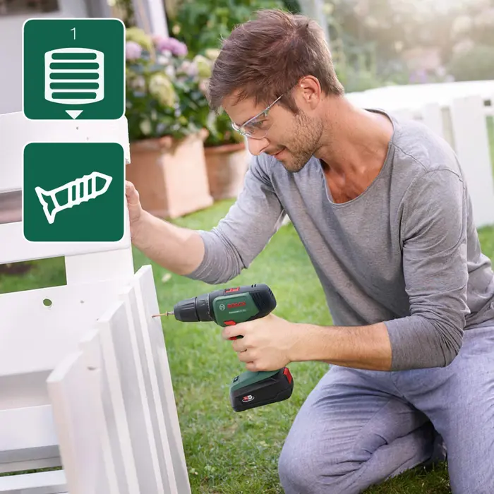 Bosch Cordless drill UniversalDrill 18V (green/black, Li-ion battery 1.5Ah, case)