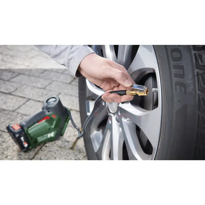 Bosch DIY & Garden Cordless Air Pump UniversalPump 18V Set green/black, Li-ion battery 2.0Ah, POWER FOR ALL ALLIANCE