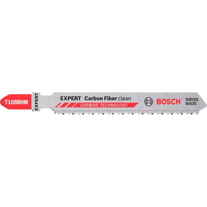 Bosch Expert Carbide Jigsaw Blade T 108 BHM 'Carbon Fiber Clean' (3 pieces)