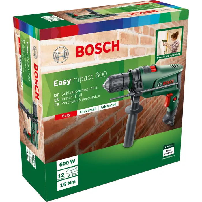 Bosch impact drill EasyImpact 600 (green/black, 600 watts)