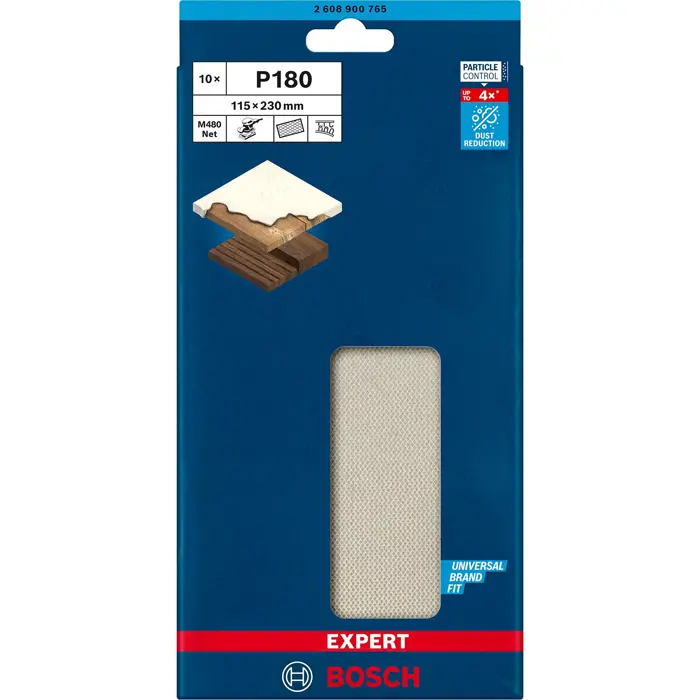 BOSCH Mesh structure sanding sheet M480 115x230 K18 10x - 2608900765 EXPERT RANGE