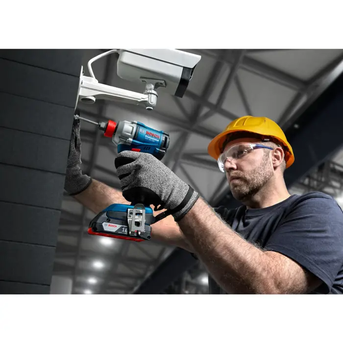 Bosch Powertools 18V professional set hammer drill GBH 18V-22 + drill driver GSR 18V-65 + impact wrench GDX 18V-285 (blue/black, 3x Li-ion battery 5.0 Ah, tool bag)