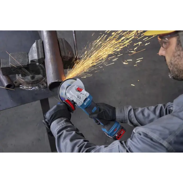 Bosch Powertools cordless angle grinder GWS 18V-11PS Professional solo, 18Volt (blue/black, without battery and charger, with Vibration Control additional handle)