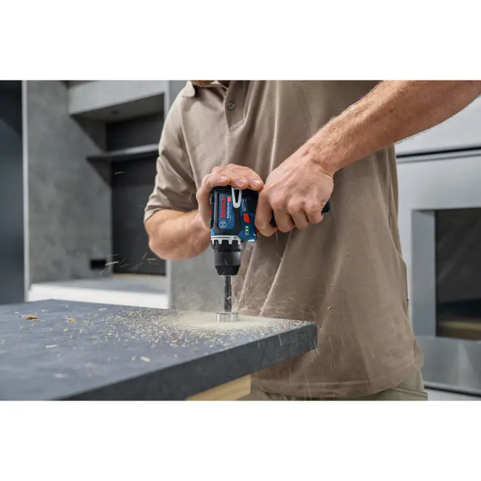 Bosch Powertools cordless drill/driver GSR 12V-32 Professional, 12Volt (blue/black, 2x Li-ion battery 2.0Ah, 24-piece accessory set, tool bag)