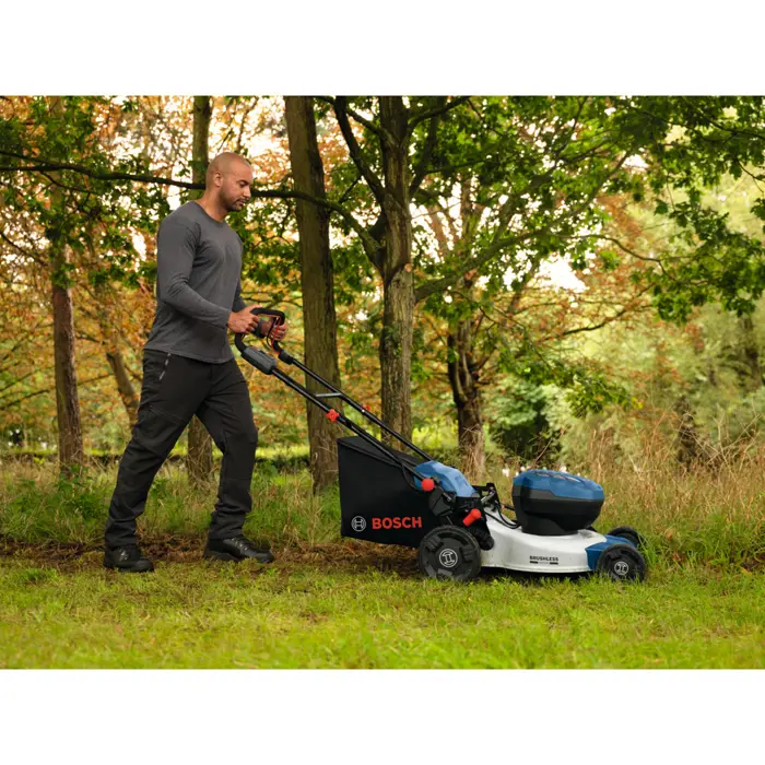 Bosch Powertools cordless lawnmower GRA 18V2-46SP Prfessional solo, 36Volt (2x18V) (blue, without battery and charger)