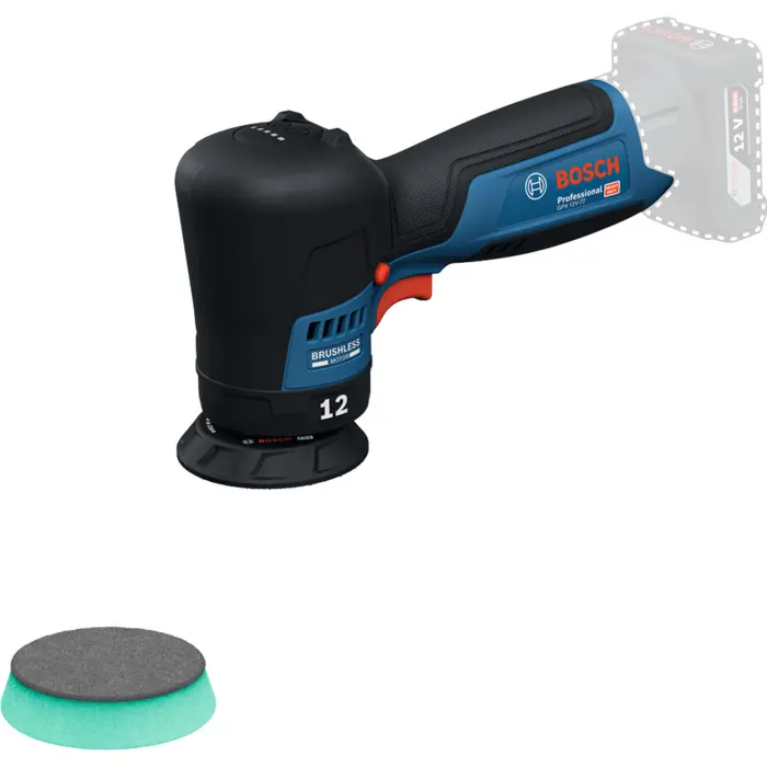 Bosch Powertools Cordless Polishing Machine GPX 12V-77 Professional solo, 12Volt (blue/black, without battery and charger)