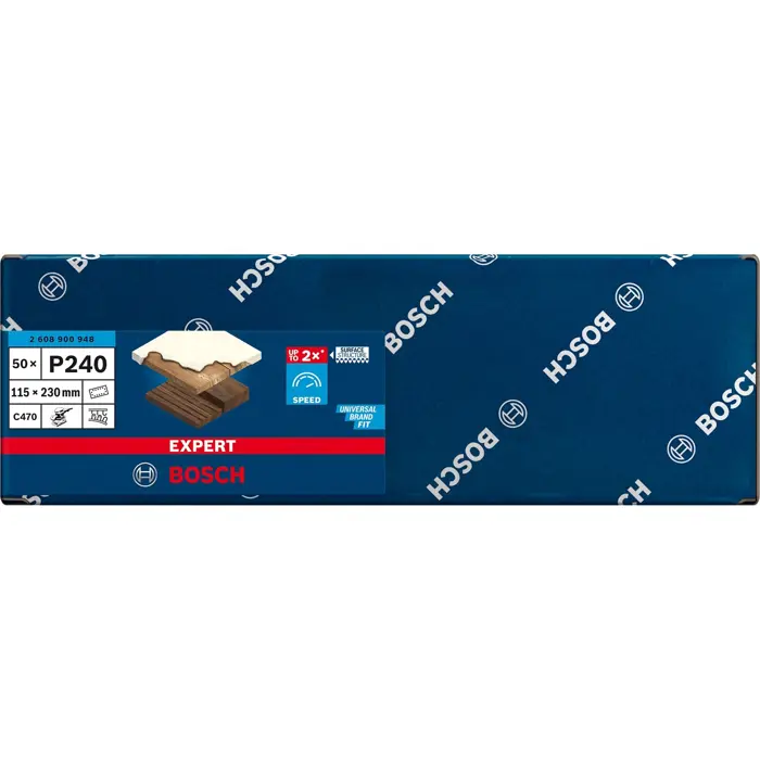 Bosch Powertools Expert C470 sanding sheet, 115 x 230mm, K240 (50 pieces, for orbital sanders)
