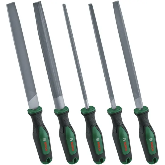 Bosch Powertools file set, 5 pieces (green/black, 200mm)