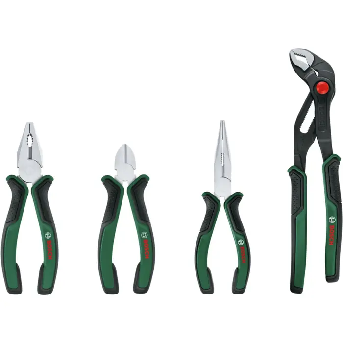 Bosch Powertools pliers set 1600A02W7K, 4 pieces (green/black)