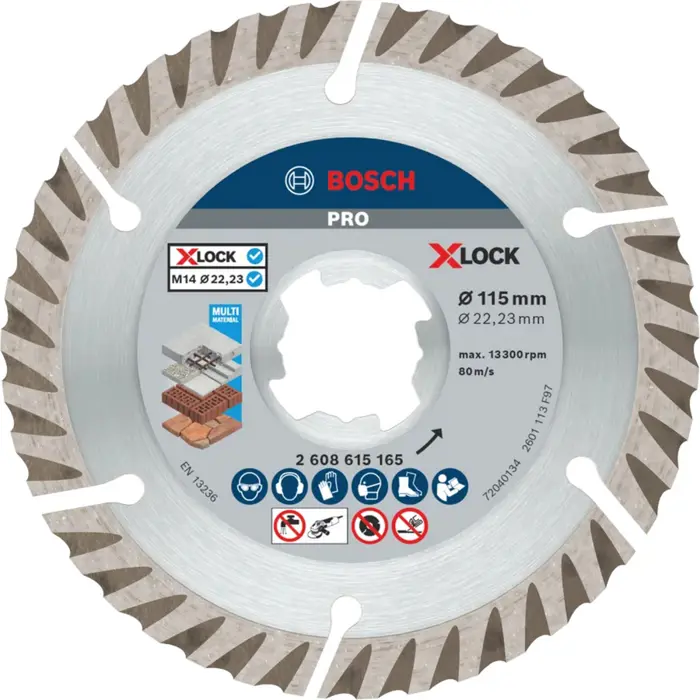 Bosch Powertools PRO diamond cutting disc X-LOCK MultiMaterial, Ř 125 mm (2 pieces, bore 22.23 mm)