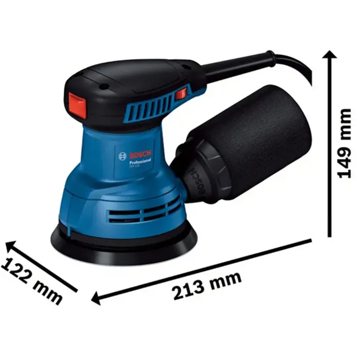 Bosch Powertools Random Orbit Sander GEX 125 Professional (blue/black, 290 Watt)