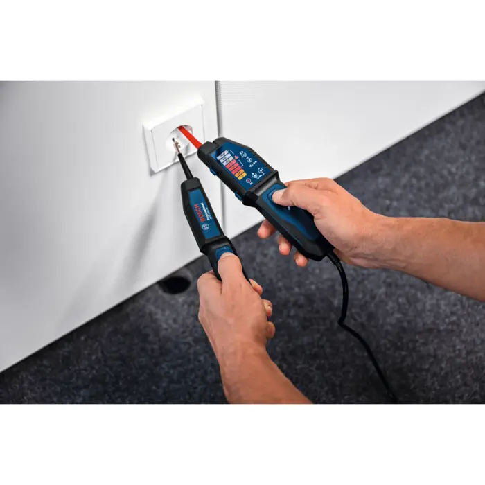Bosch Powertools voltage tester GVT 1000-15 Professional (blue/black, 2x batteries, bag)