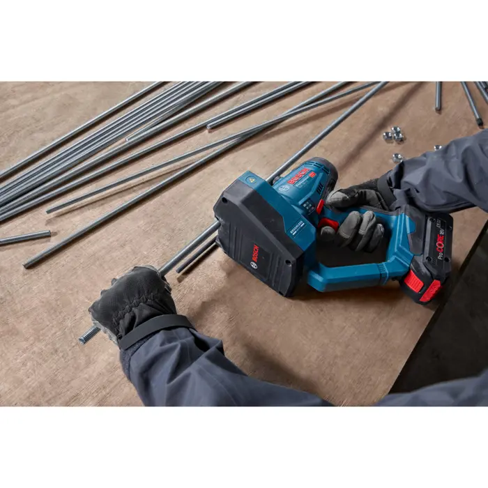 Bosch Professional Cordless Threaded Rod Cutter GGC 18V-12 Professional (bare tool), 18 Volt, electric shears, blue/black, without battery and charger, in L-BOXX