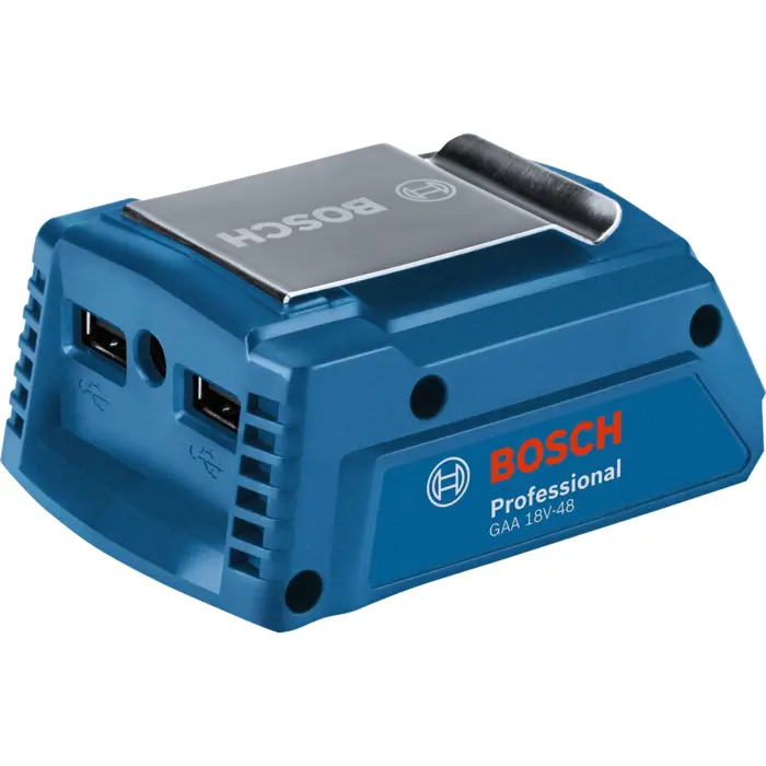 Bosch USB charging adapter GAA 18V-48 Professional (blue, battery and charger not included!)