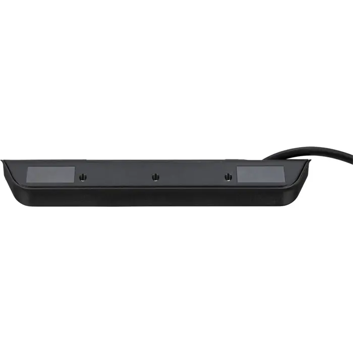 Brennenstuhl estilo corner power strip 4-way (black/stainless steel, 2x USB)