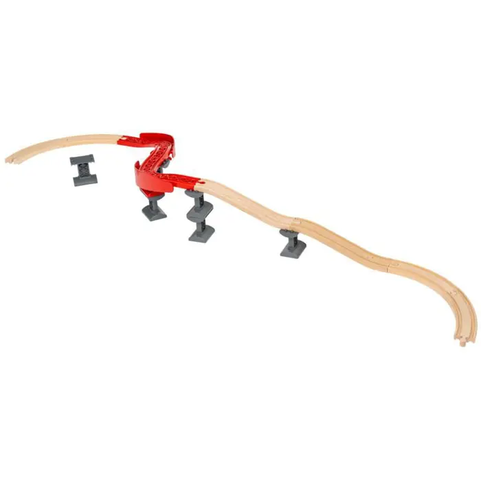 BRIO rail package mountain and valley, train (wood/red, 16 pieces)
