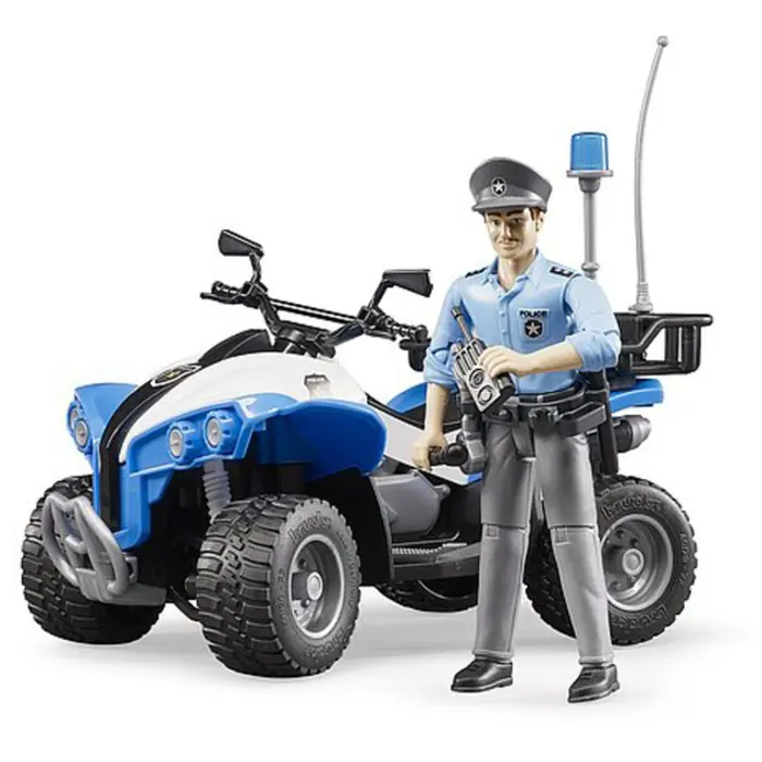 Bruder bworld Police Quad-Bike with Policeman and Accessories - 63010