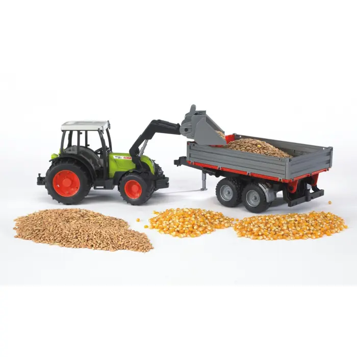 Bruder Professional Series Claas Nectis 267 F with Frontloader and Tipping Trailer Highlights (02112)