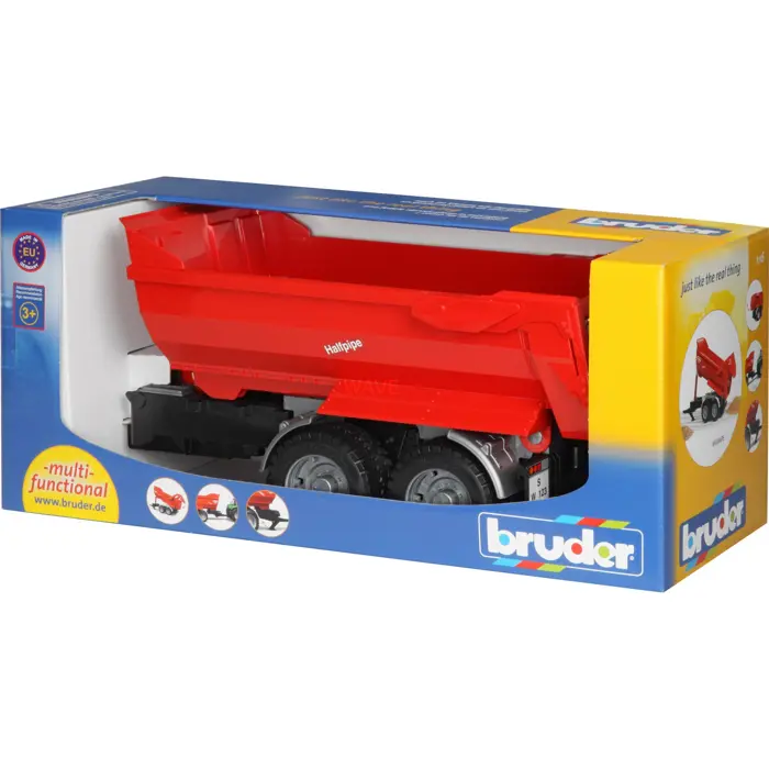Bruder Professional Series Krampe tandem halfpipe tipping trailer (02225)